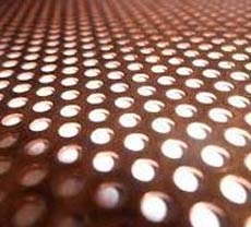 Copper Coated Perforated Plate